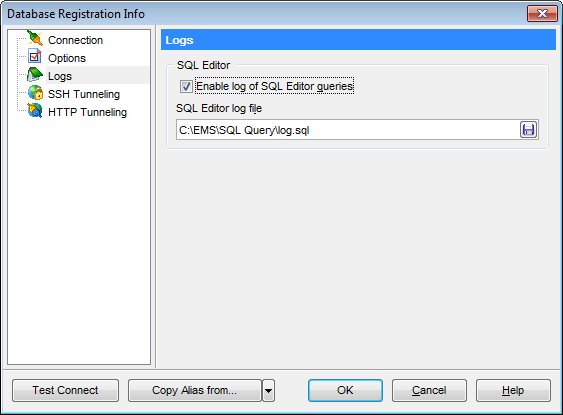 hs3253 - Setting log options