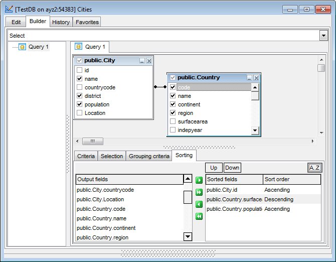 hs3326 - Setting sorting parameters