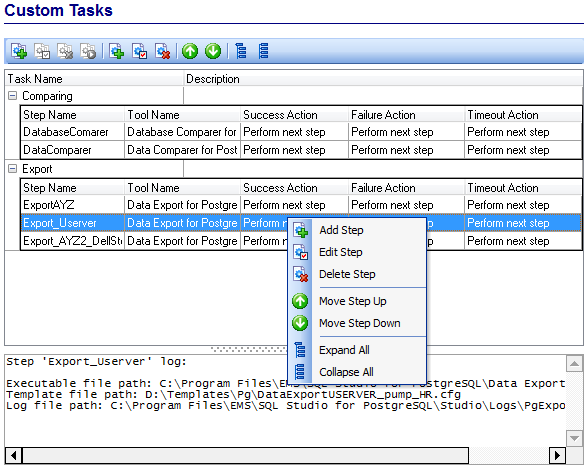 Scheduling and Performing tasks - Managing task steps