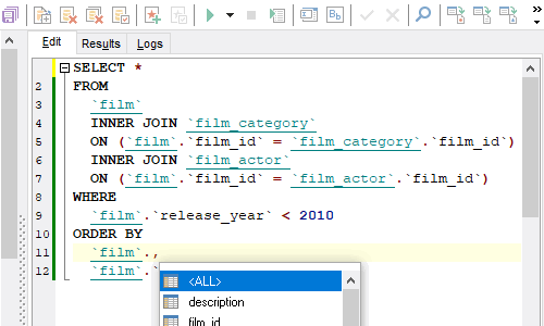 EMS SQL Manager for MySQL