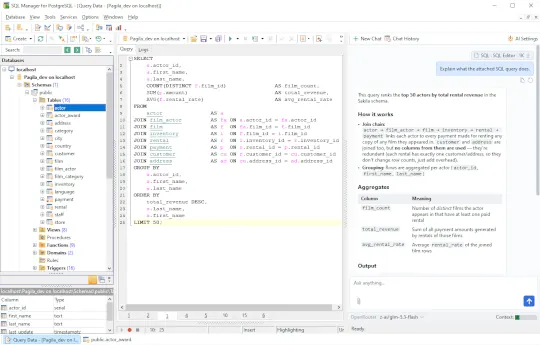 EMS SQL Manager с ИИ-ассистентом
