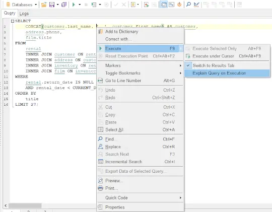 Визуальный конструктор и редактор SQL запросов для PostgreSQL