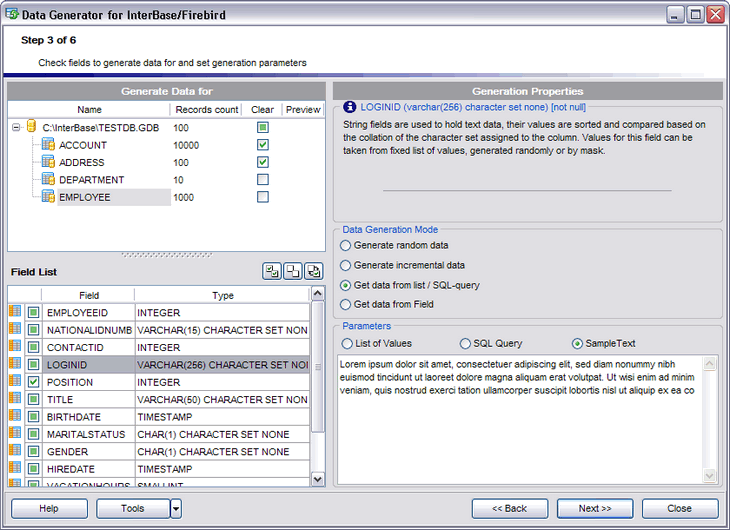 EMS Data Generator for IB/FB