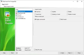 Определение режима импорта