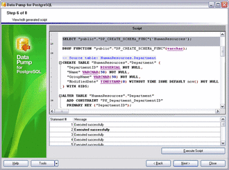 Просмотр/редактирование созданного сценария SQL