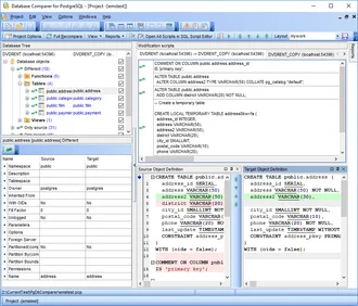 Работа с проектом сравнения